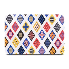 Plaid Triangle Sign Color Rainbow Plate Mats
