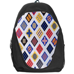 Plaid Triangle Sign Color Rainbow Backpack Bag by Alisyart