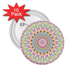 Kaleidoscope Star Love Flower Color Rainbow 2 25  Buttons (10 Pack)  by Alisyart