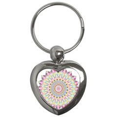 Kaleidoscope Star Love Flower Color Rainbow Key Chains (heart)  by Alisyart