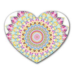 Kaleidoscope Star Love Flower Color Rainbow Heart Mousepads