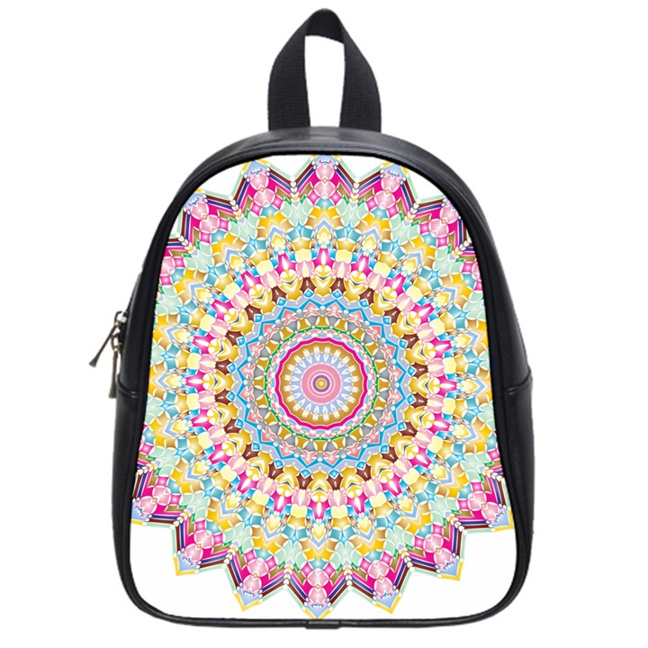 Kaleidoscope Star Love Flower Color Rainbow School Bags (Small) 