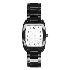 Line Stone Grey Circle Stainless Steel Barrel Watch