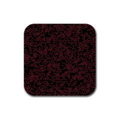 Random Pink Black Red Rubber Square Coaster (4 Pack)  by Alisyart