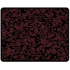 Random Pink Black Red Double Sided Fleece Blanket (medium)  by Alisyart