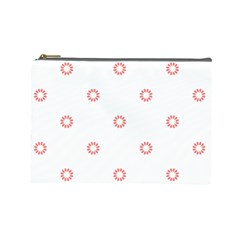 Scrapbook Paper Flower Cosmetic Bag (large) 