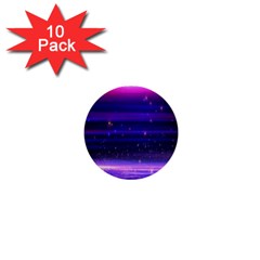Space Planet Pink Blue Purple 1  Mini Buttons (10 Pack)  by Alisyart