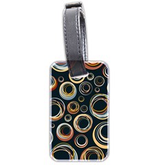 Seamless Cubes Texture Circle Black Orange Red Color Rainbow Luggage Tags (two Sides)