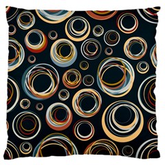 Seamless Cubes Texture Circle Black Orange Red Color Rainbow Large Flano Cushion Case (two Sides) by Alisyart