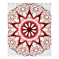 Prismatic Flower Floral Star Gold Red Orange Shower Curtain 60  X 72  (medium)  by Alisyart