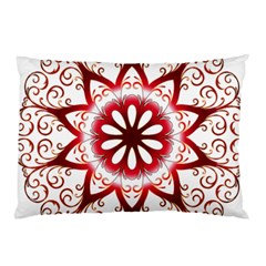 Prismatic Flower Floral Star Gold Red Orange Pillow Case (two Sides) by Alisyart