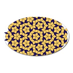 Star Orange Blue Oval Magnet