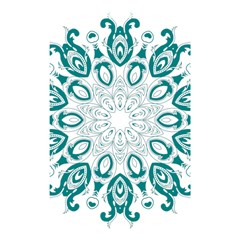 Vintage Floral Star Blue Green Shower Curtain 48  X 72  (small) 