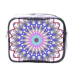 Prismatic Line Star Flower Rainbow Mini Toiletries Bags by Alisyart