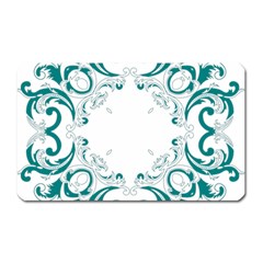 Vintage Floral Style Frame Magnet (rectangular)