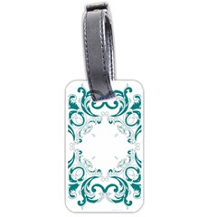 Vintage Floral Style Frame Luggage Tags (one Side)  by Alisyart