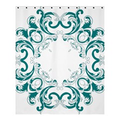 Vintage Floral Style Frame Shower Curtain 60  X 72  (medium) 