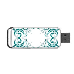 Vintage Floral Style Frame Portable Usb Flash (two Sides)