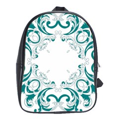 Vintage Floral Style Frame School Bags (xl)  by Alisyart