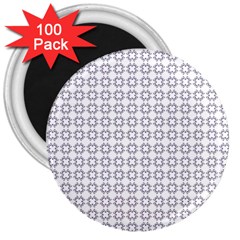 Violence Head On King Purple White Flower 3  Magnets (100 Pack) by Alisyart