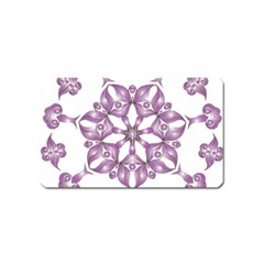 Frame Flower Star Purple Magnet (name Card)