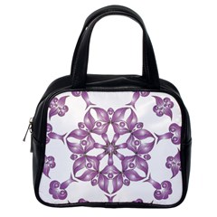 Frame Flower Star Purple Classic Handbags (one Side)