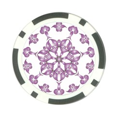 Frame Flower Star Purple Poker Chip Card Guard (10 Pack)