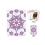 Frame Flower Star Purple Playing Cards (Mini)  Back