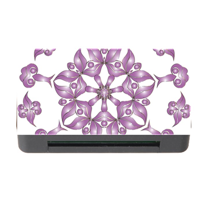 Frame Flower Star Purple Memory Card Reader with CF