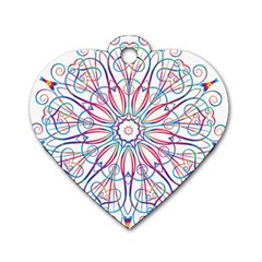 Frame Star Rainbow Love Heart Gold Purple Blue Dog Tag Heart (one Side) by Alisyart