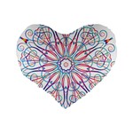 Frame Star Rainbow Love Heart Gold Purple Blue Standard 16  Premium Heart Shape Cushions Back