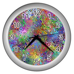 Glass Rainbow Color Wall Clocks (silver) 