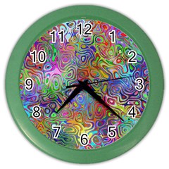 Glass Rainbow Color Color Wall Clocks