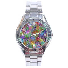 Glass Rainbow Color Stainless Steel Analogue Watch