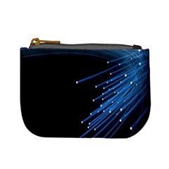 Abstract Light Rays Stripes Lines Black Blue Mini Coin Purses by Alisyart