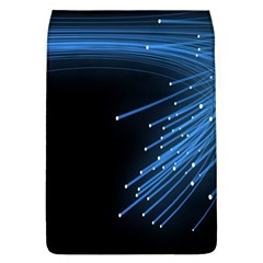 Abstract Light Rays Stripes Lines Black Blue Flap Covers (l) 