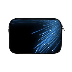 Abstract Light Rays Stripes Lines Black Blue Apple Ipad Mini Zipper Cases by Alisyart