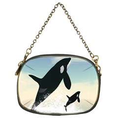 Whale Mum Baby Jump Chain Purses (two Sides) 