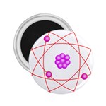 Atom Physical Chemistry Line Red Purple Space 2.25  Magnets Front