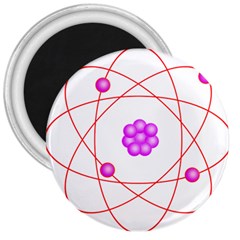 Atom Physical Chemistry Line Red Purple Space 3  Magnets by Alisyart