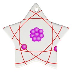 Atom Physical Chemistry Line Red Purple Space Ornament (star)