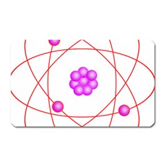 Atom Physical Chemistry Line Red Purple Space Magnet (rectangular) by Alisyart