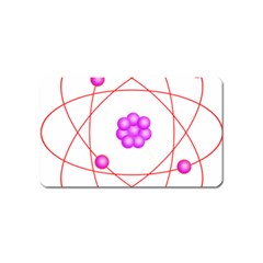 Atom Physical Chemistry Line Red Purple Space Magnet (name Card) by Alisyart