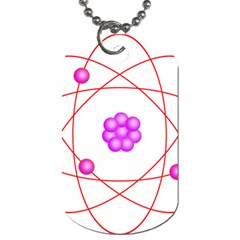 Atom Physical Chemistry Line Red Purple Space Dog Tag (two Sides) by Alisyart