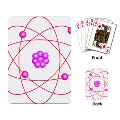 Atom Physical Chemistry Line Red Purple Space Playing Card by Alisyart