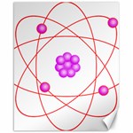 Atom Physical Chemistry Line Red Purple Space Canvas 16  x 20   15.75 x19.29  Canvas - 1