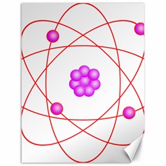 Atom Physical Chemistry Line Red Purple Space Canvas 18  X 24  