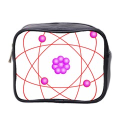 Atom Physical Chemistry Line Red Purple Space Mini Toiletries Bag 2-side