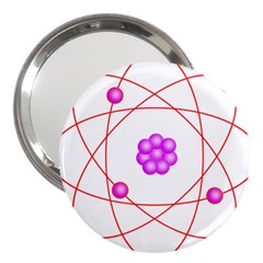 Atom Physical Chemistry Line Red Purple Space 3  Handbag Mirrors