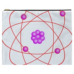 Atom Physical Chemistry Line Red Purple Space Cosmetic Bag (xxxl) 